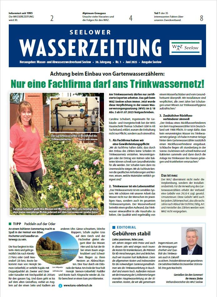 Seelower Wasserzeitung - Ausgabe Dez 2024
