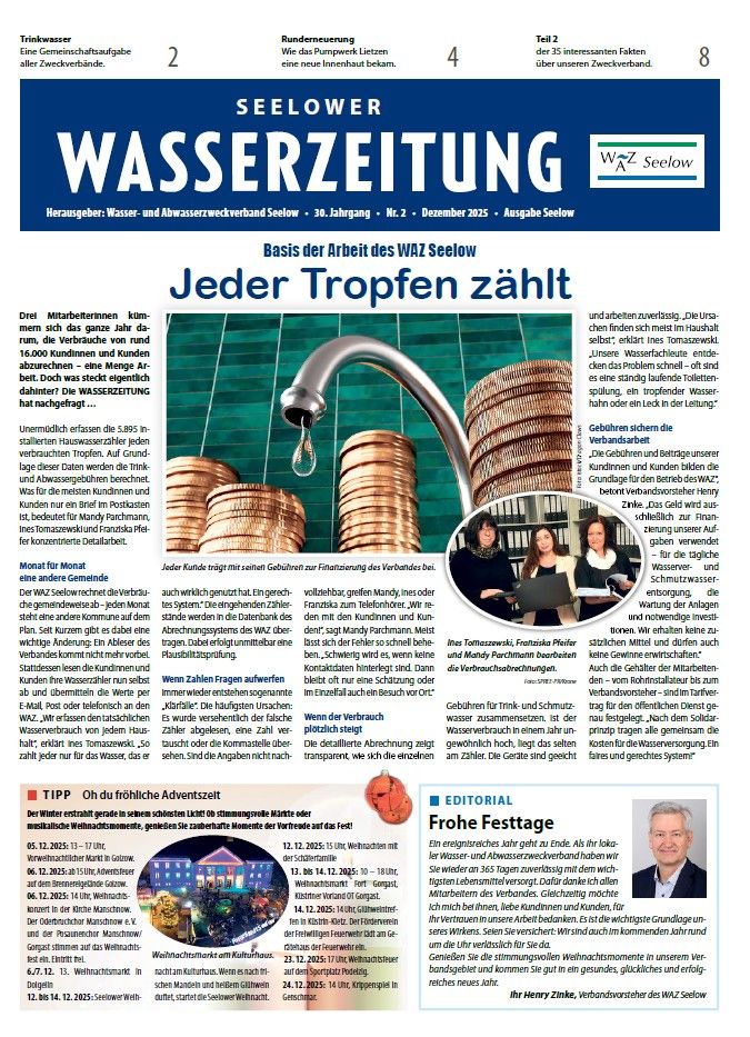 Seelower Wasserzeitung - Ausgabe Dez 2025